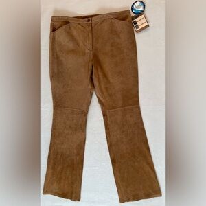 Machine Washable Genuine Suede Leather Pants 16 Saddle Tan Covington brand